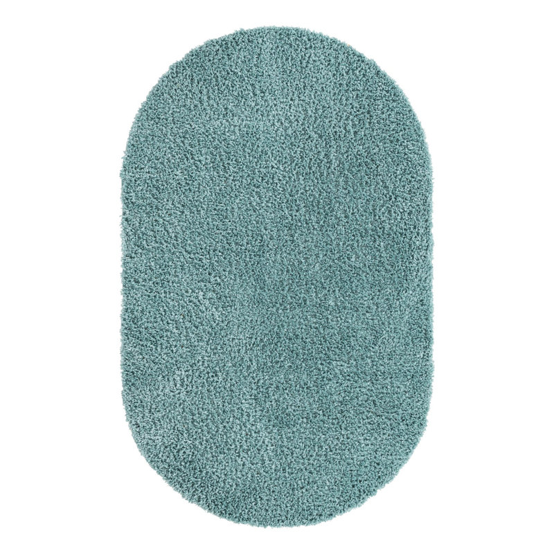 Tapis turquoise Wentworth, Ovale 7 pi 10 po x 10 pi