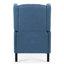 Fauteuil inclinable bleu avec assise confortable et dossier en mousse