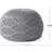 Modern Home Grey Pouf With Classic Knit Weave - 20.02"X20.02"X13.64", No Assembly Covering