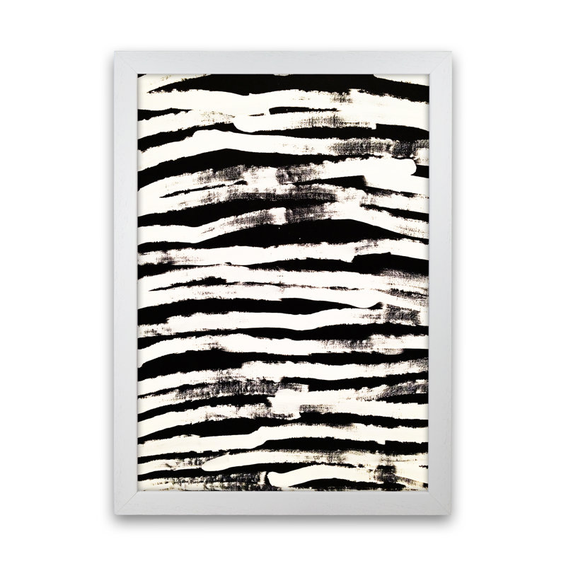Strokes - Print, 46cm H x 34cm W x 3cm D, White Framed