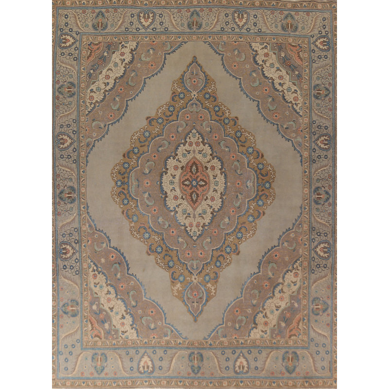 Tapis traditionnel en laine fait à la main 10 x 13