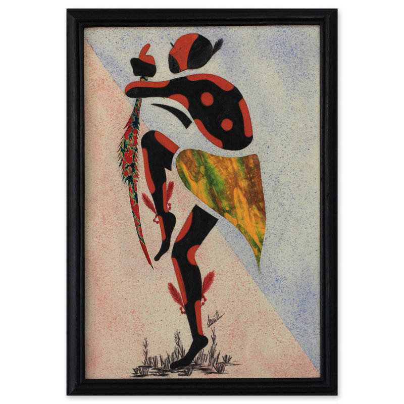 « signed batik de collage », reproduction d’art