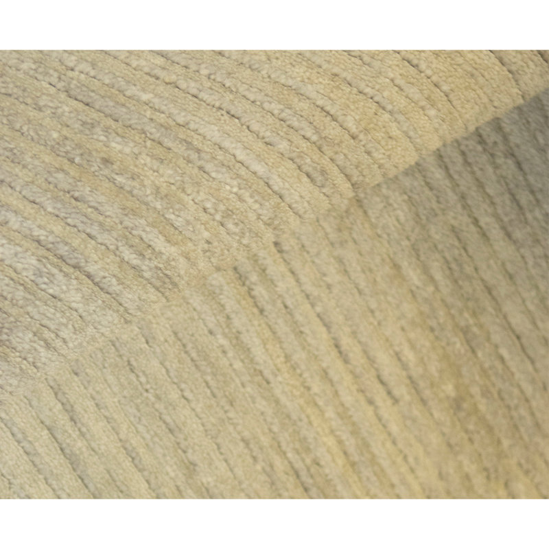 Hand Knotted Wool Area Rug in Powder