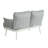 Mariano Steel Loveseat And Table-585968806