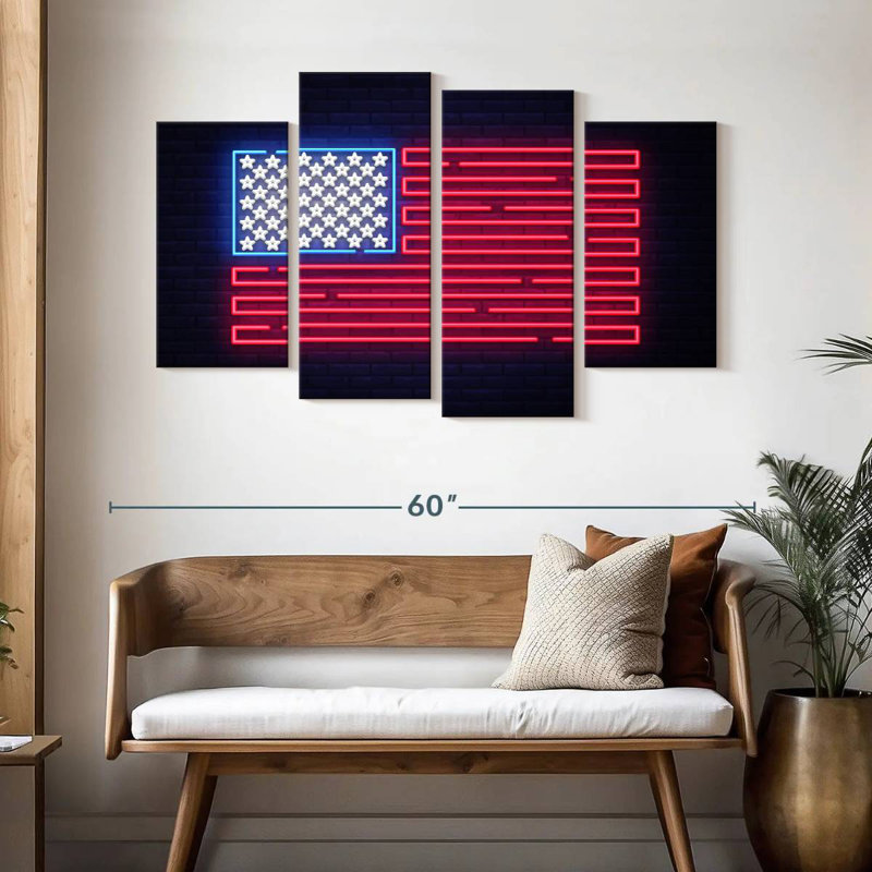 Borges USA Flag Neon Sign