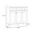 Banc de rangement blanc en bois manufacturé