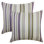 Striped Feather Reversible Throw Pillow