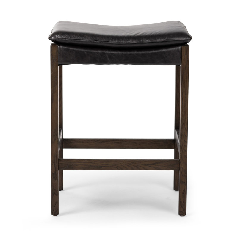 Aya Stool, Counter Stool (26.77" Seat Height), Polyester Blend Savile Flax
