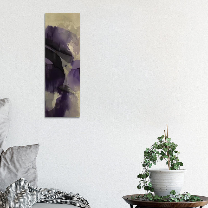 Cascade Amethyst Vertical III by Kristina Jett - Wrapped Canvas Panoramic Painting, 30.48 cm H x 91.44 cm W x 1.91 cm D