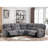 Watertown 7 - Piece Modern and Overstuffed Soft Breathable Fabric Manual Reclining Sectional