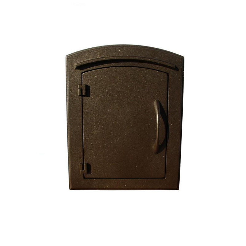 Manchester Wall Mounted Mailbox with Locking Drop Chute Combo, Bronze