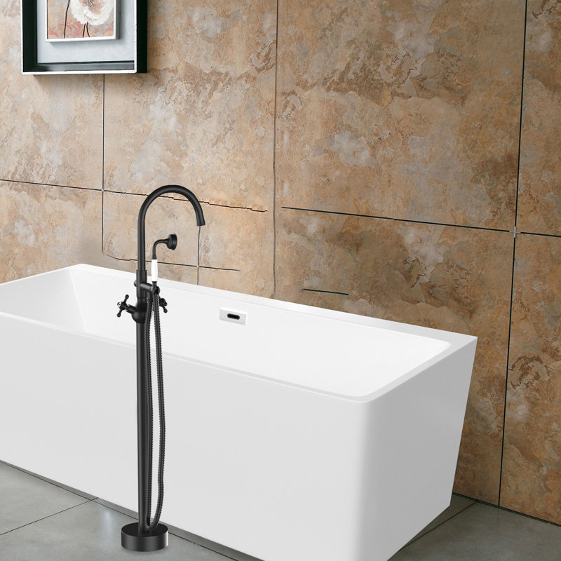 Floor Tub Spout, Matte Black