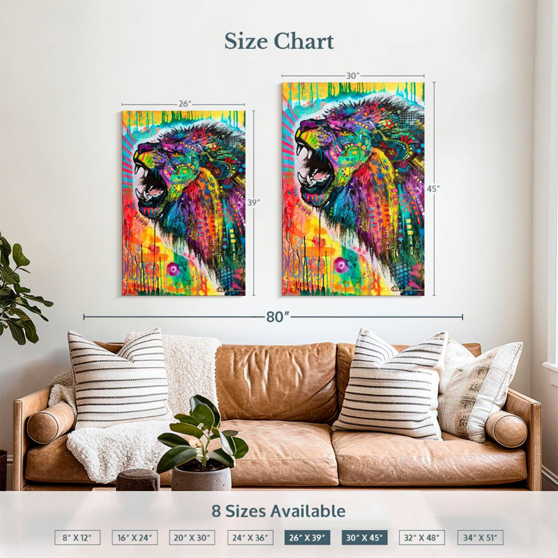 Lion d'Afrique du Sud Brampt, H 39 po x l 26 po