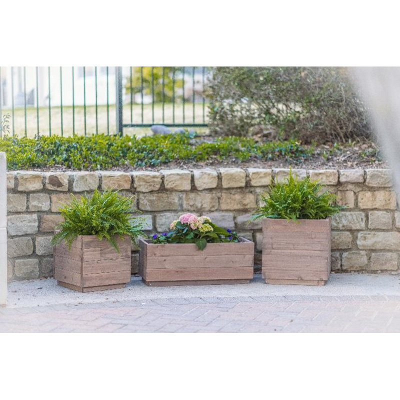 Azha Wood Planter Box, 11.6" H x 30" W x 12" D