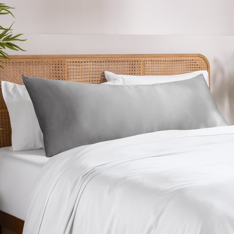 Rayon from Bamboo Body Pillowcase, Light Gray