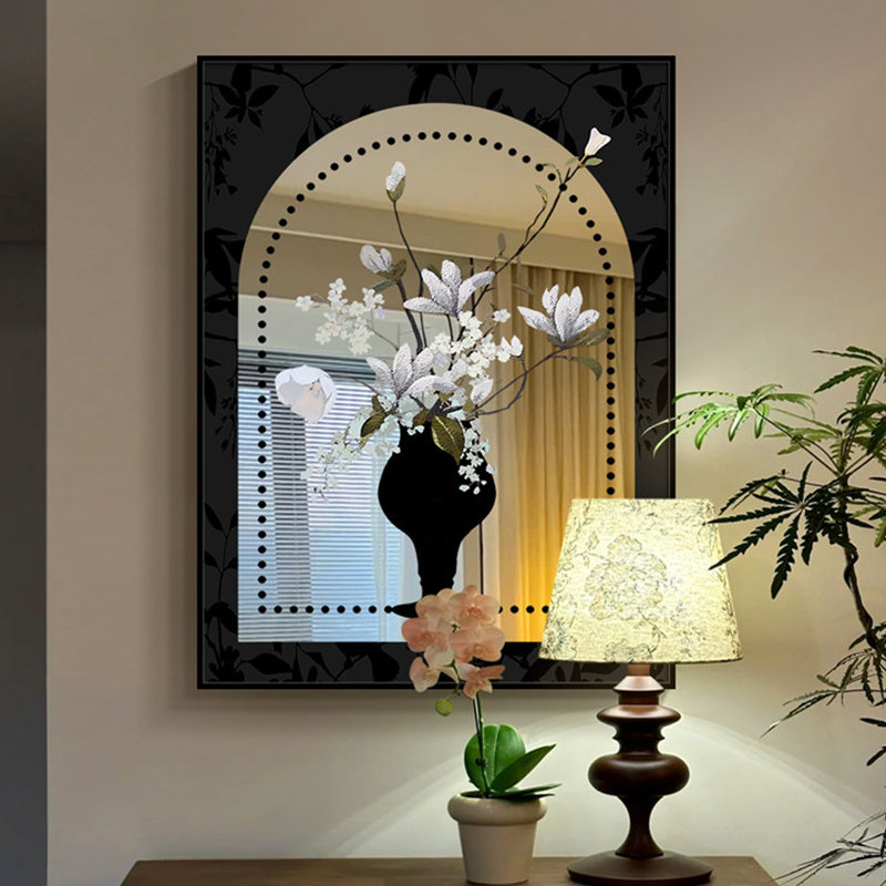 Miroir mural rectangulaire en aluminium