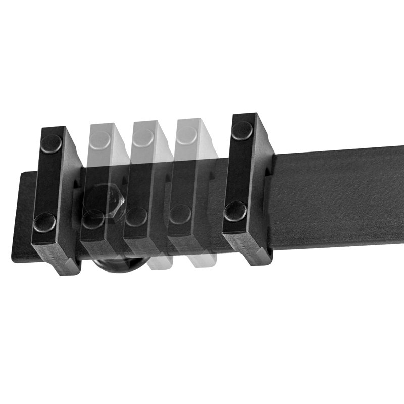 Guide d'arrêt de porte coulissante 142 Premium, Bronze peint