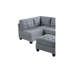 Canapé modulaire contemporain 6 pièces pour salon modulaire gris