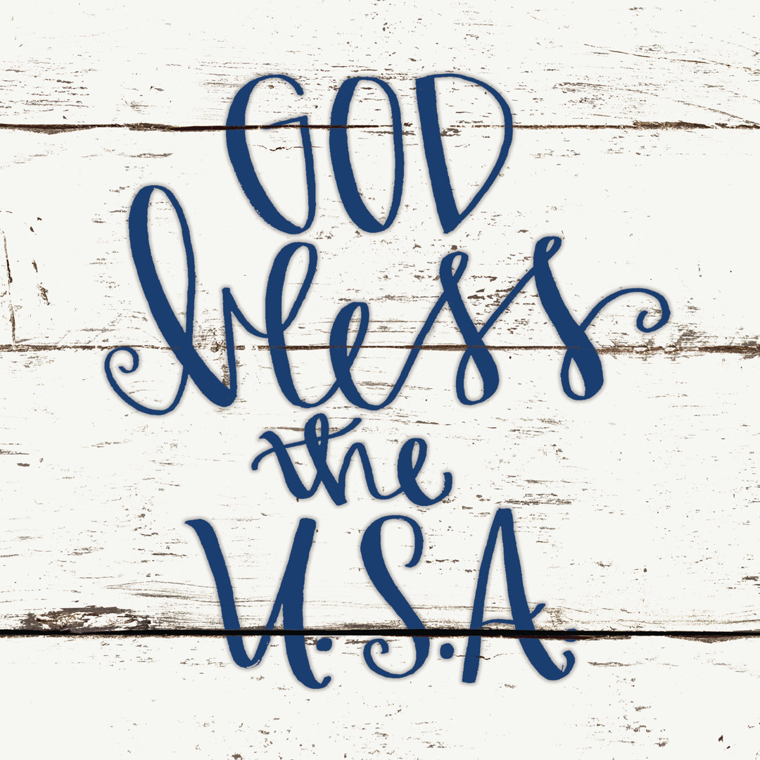 God Bless The Usa 3 - Wrapped Canvas Print