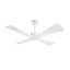 Ventilateur de plafond extérieur 54 po 4 pales en ABS, moteur à courant continu réversible, télécommande à 6 vitesses, ventilateur de plafond étanche à l'humidité - blanc-1891303879-1943338323
