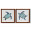 Bubble Blue Turtle I - ensemble de 2 peintures sur toile encadrées-1146726251-1146726253