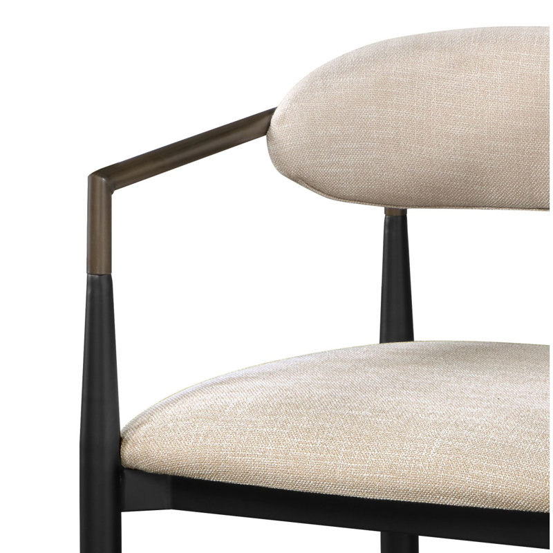 Ensemble de 2 chaises d'appoint Jaramillo, Lin beige