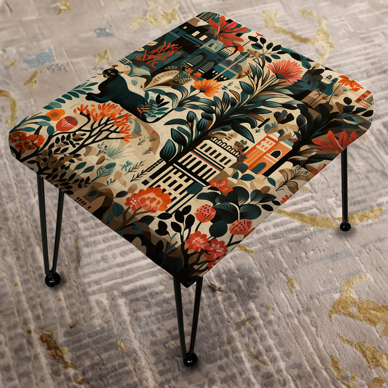 Sivalls - Urban Jungle Mirage I - Repose-pieds rectangulaire tropical