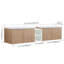 Meuble-lavabo à fermeture en douceur de 84 po avec lavabo et petites tablettes de rangement, armoire combinée 36 po et 12 po-116332379