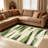 Abstract Green carpet-easy to clean, machine-washable, soft and comfortable; suitable for door mats, kitchens, living rooms, bedrooms, corridors, and laundry areas. Easy to clean, durable carpet for home decoration.-128973559