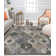 Violia Moroccan Bloom Medallion Area Rug – Plush Textured Accent with Non-Slip Backing