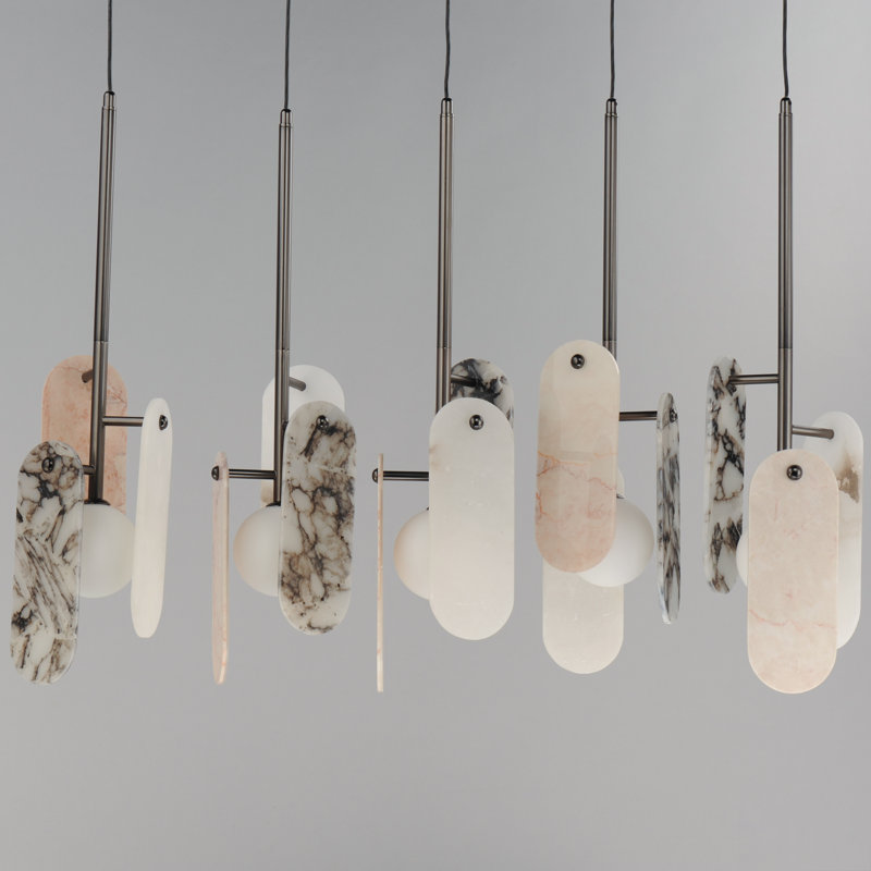 Megalith 5 - Light Pendant, Gunmetal, Light Brown