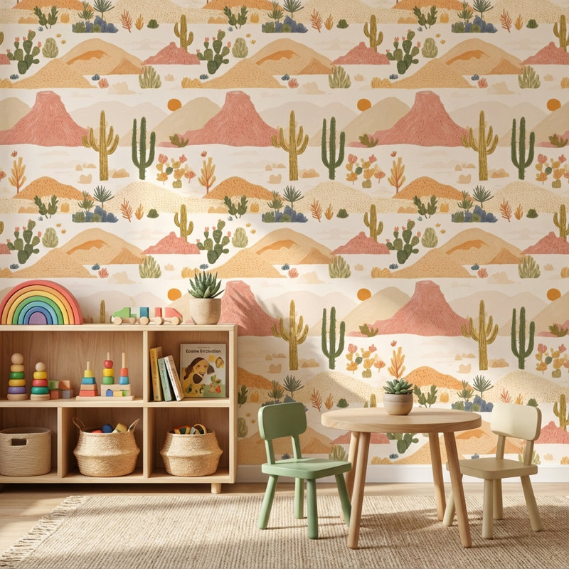 Décoration murale abstrait cactus Desert Landscape