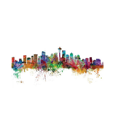Seattle, Washington Skyline by Michael Tompsett - Wrapped Canvas Gallery-Wrapped Canvas Giclée
