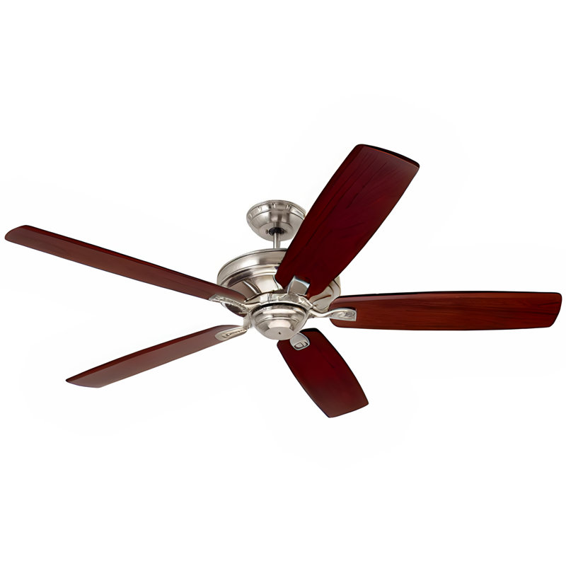 Ventilateur de plafond Carrera Grande, 72", Noyer, Acier brossé