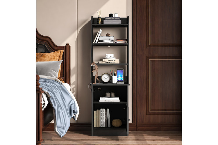 black extra tall nightstand