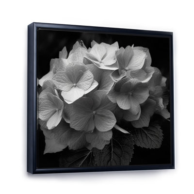 Hortensia grise blanche et grise III sur toile