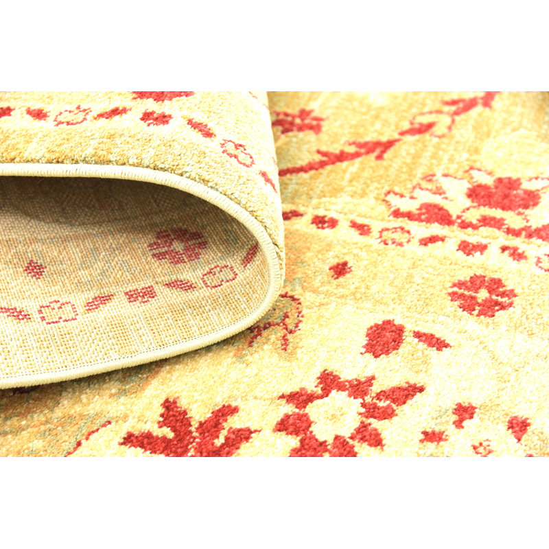 Tapis vert clair tissé à la machine Moore, Rectangle 2 pi 2 po x 3 pi 1 po