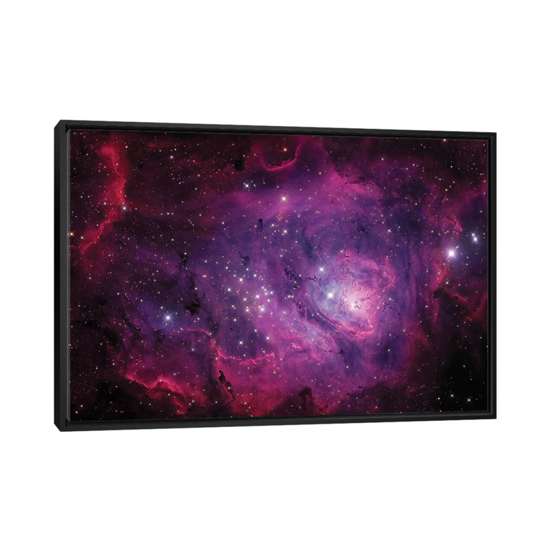«The Lagoon Nebula (M8)» par Michael Miller, impression sur toile tendue, H 18 po x l 26 po x P 1,5 po, Toile avec cadre noir