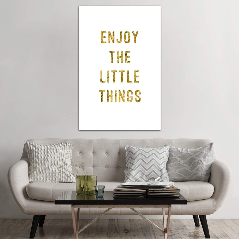 Enjoy Gold - Wrapped Canvas Print, 101.6 cm H x 66.04 cm W x 3.175 cm D