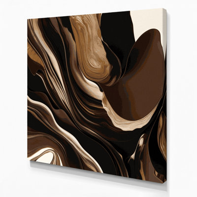 Lyrical Abstraction 25 Brown Canvas Wall Art