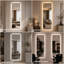 Miroir à DEL pleine longueur 65 po x 24 po x 0,98 po, verre argenté HD 5 mm, miroir mural 1 pièce, éclairage transparent à bord givré à intensité variable 3 couleurs