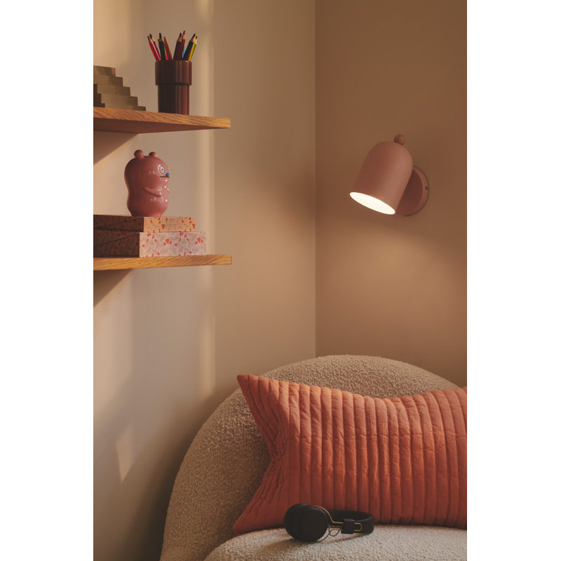 Steel Flush Mounted Sconce, Dusty Rose