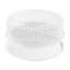 Plateaux ronds en plastique blanc de 45,7 cm (18 po) avec couvercles - 25 unités-1147669443-1147669450