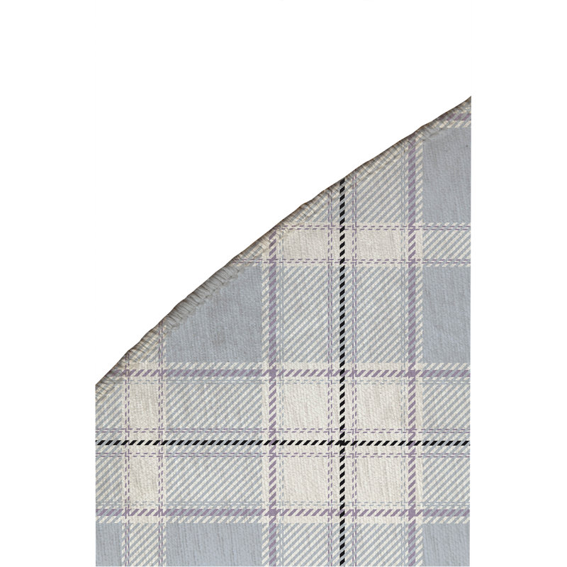 Billy Tartan Non-Slip Outdoor Rug, Round 5'