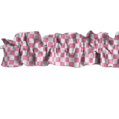 Cantonnière à carreaux à imprimé damier