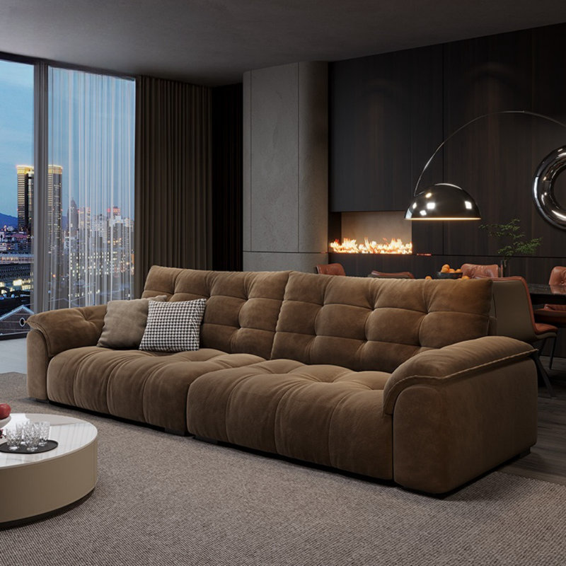 Minimalist Casual Sofa, 35.4" H x 110.2" W x 41.3" D