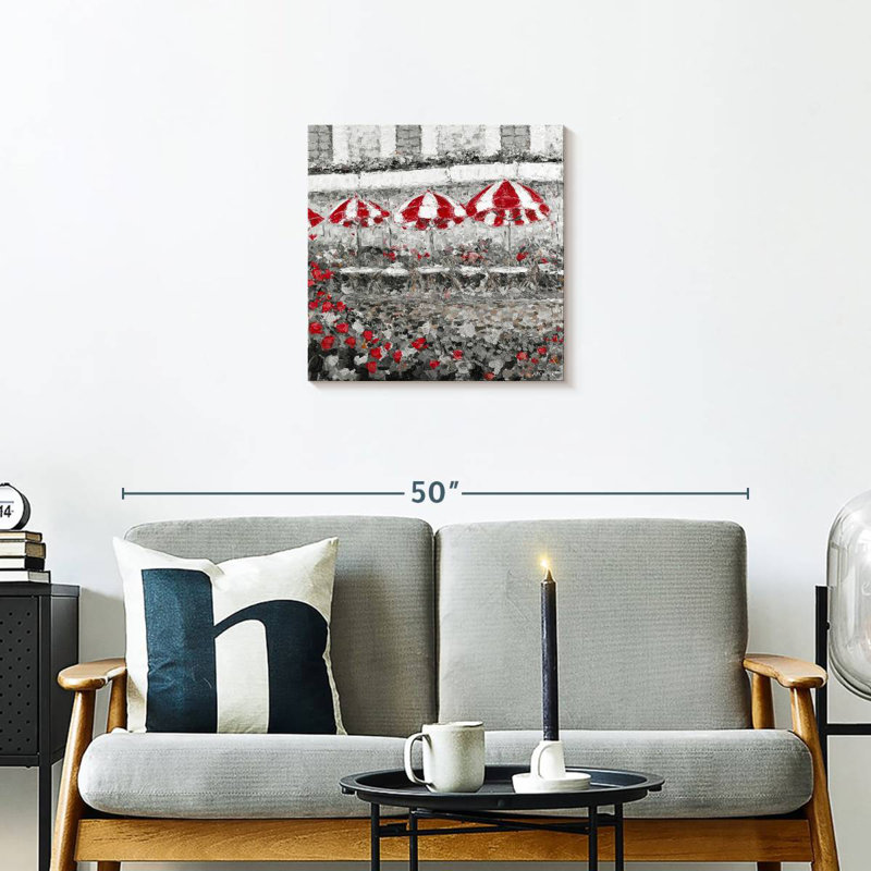 Kerner Splash of Red In Paris II, H 20 po x l 20 po