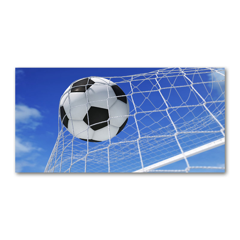 Ball In The Goal - Wrapped Canvas Print