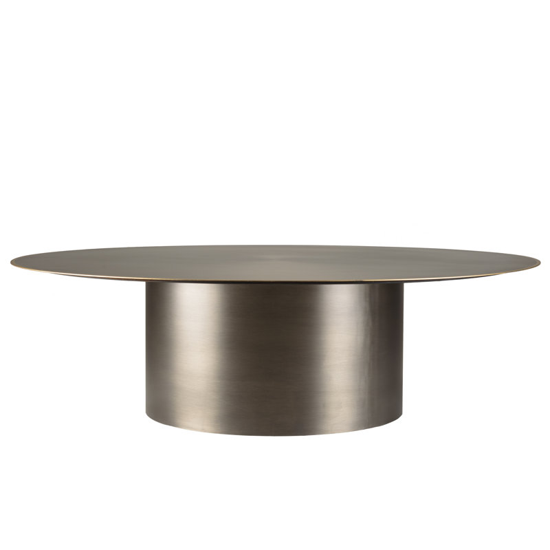 Asad Pedestal Coffee Table, 35" H x 70" L x 42" W
