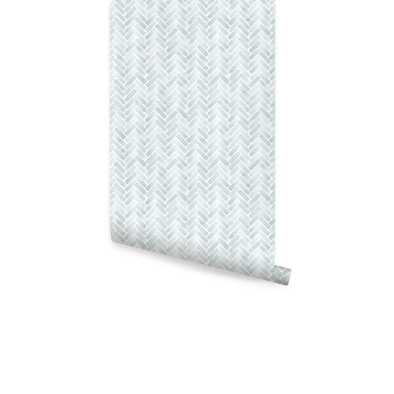 Rouleau de papier peint adhésif L 18 pi x l 24 po, Bleu brumeux